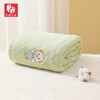 妍妮贝拉 6-12岁儿童浴巾婴儿珊瑚绒浴巾柔软强吸水速干宝宝洗澡巾婴儿毛巾 绿色-音乐鸭