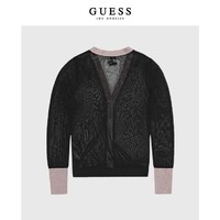 限尺码：GUESS 盖尔斯 女拼色针织开衫 W1YR90Z2V30