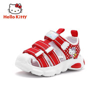 Hello Kitty HELLOKITTY童鞋女童凉鞋夏季儿童软底机能鞋中小童包头沙滩鞋K252A5008红白23