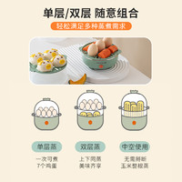 Joyoung 九阳 煮蛋器家用蒸蛋器自动断电鸡蛋温泉蛋蒸蛋机宿舍多功能早餐机