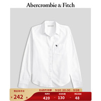Abercrombie & Fitch 纯色美式复古长袖牛津衬衫 353690-1