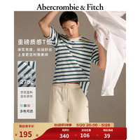 Abercrombie & Fitch 夏新款小麋鹿短袖T恤355503-1 蓝色条纹
