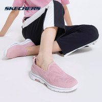 SKECHERS 斯凯奇 健步鞋女鞋2023冬季新款运动鞋粉色一脚穿网面鞋低帮休闲鞋
