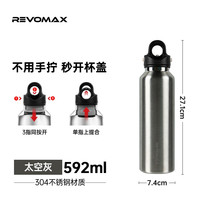 唐赋运动保温杯304不锈钢大容量运动水杯单手开男士女士保温水杯 太空灰592