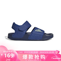 adidas 阿迪达斯 夏男女童魔术贴沙滩露趾凉鞋 ID2626 蓝色 31.5码
