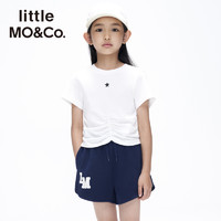 Little MO&CO. LittleMO&CO.天猫年中开门红官方立减：女童纯棉收褶短袖T恤