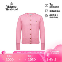 Vivienne Westwood 女士土星开襟羊毛衫 淡粉色 S