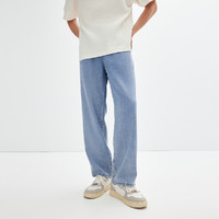 PEACEBIRD 太平鸟 莱赛尔/再生纤维素柔软垂感直筒薄牛仔裤