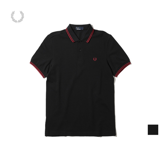 FRED PERRY 男士POLO衫春季商务短袖重磅麦穗刺绣多彩T恤M3600OS0