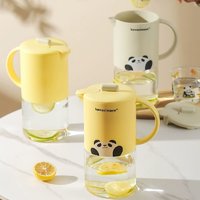 KAWASIMAYA 川岛屋 熊猫冷水壶玻璃耐高温家用大容量泡茶壶凉水杯凉白开凉水壶