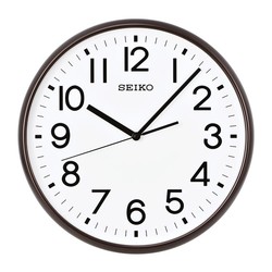 SEIKO 精工 日本精工时钟13英寸静音扫秒客厅卧室北欧简约时尚石英钟挂钟