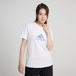 adidas 阿迪达斯 大Logo女式短袖T恤