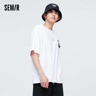 百亿补贴：Semir 森马 短袖T恤男夏季oversize时尚潮酷街头风字母印花休闲纯棉上衣