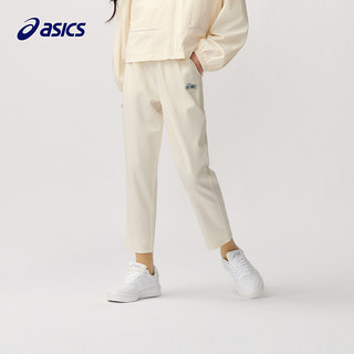 asics/亚瑟士童装2024年夏季女童长裤凉感运动挺阔针织长裤 8853米白 170cm