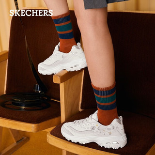 斯凯奇（Skechers）熊猫鞋女士休闲鞋厚底增高老爹鞋运动896155/11977 896155-乳白色/OFWT 35