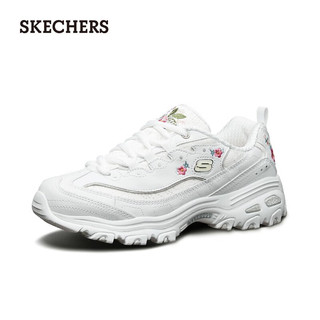 斯凯奇（Skechers）熊猫鞋女士休闲鞋厚底增高老爹鞋运动896155/11977 11977-白色/WHT 37