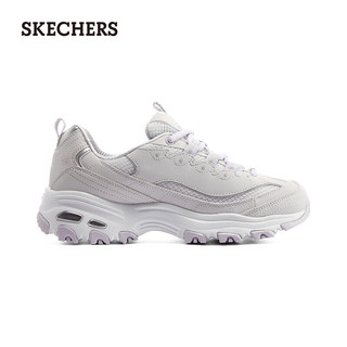 斯凯奇（Skechers）熊猫鞋女士休闲鞋厚底增高老爹鞋运动896155/11977 896155-薰衣草色/LAV 38.5