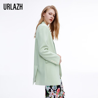 有兰（URLAZH）春季牛油果绿法式浪漫西装上衣休闲宽松外套女LL1SU06 浅绿 XS