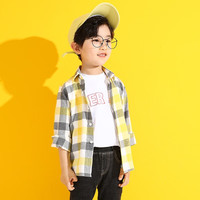 罗蒙男童短袖衬衫儿童白色衬衣中小学生女童长袖夏季演出