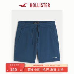 HOLLISTER 霍利斯特 24春夏Logo款舒适毛圈布抽绳休闲短裤男 356552-1 海军蓝色 XS (170/70A)