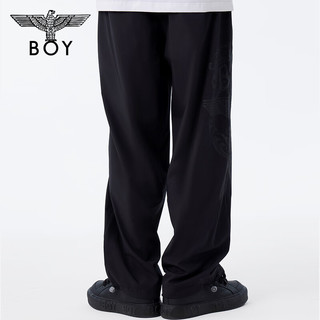 BOY LONDON24新品夏男女同款梭织长裤侧边图腾潮流薄款休闲裤N34002 黑色