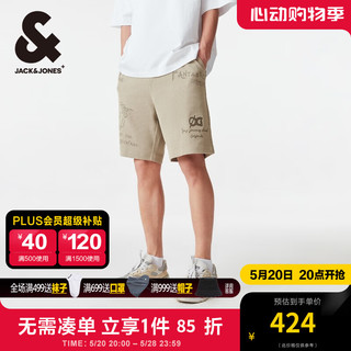 杰克·琼斯（JACK&JONES）夏季时尚潮男士舒适多口袋字母印花宽松休闲短裤男22429F052 E11 卡其色 E11 卡其色 190/92A/XXLR