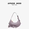 apede mod 春夏新品芭蕾法式可爱紫色蝴蝶结月牙包腋下包轻便女包