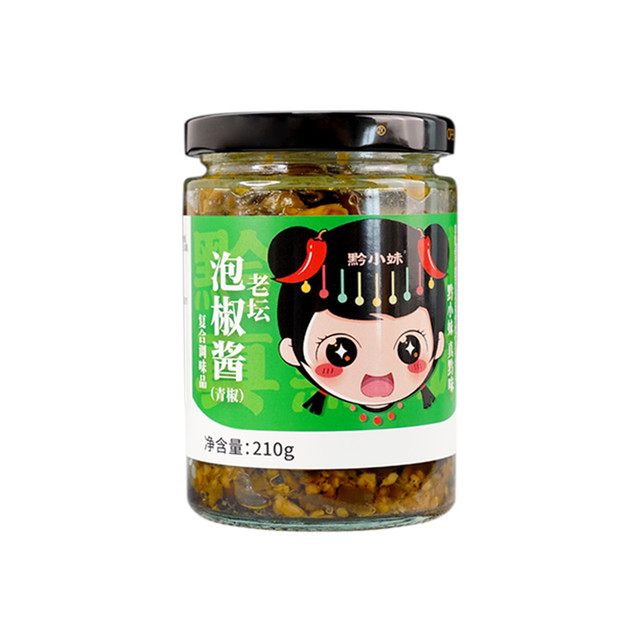 黔小妹 贵州泡椒酱 210g/瓶