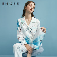 嫚熙（EMXEE）夏季月子服纯棉睡衣哺乳怀孕期家居服套装 南极科考队 M