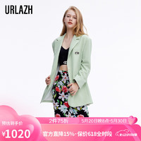 有兰（URLAZH）春季牛油果绿法式浪漫西装上衣休闲宽松外套女LL1SU06 浅绿 M