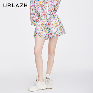 有兰（URLAZH）夏季新款洋气时尚高腰抽绳轻薄宽松潮流休闲短裤女LL2PA30