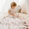 EMXEE 嫚熙 婴儿盖毯四层纱布春夏季薄款宝宝空调被儿童午睡毯子