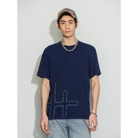 Lee 商场同款23春夏新品101+舒适中蓝色男短袖T恤