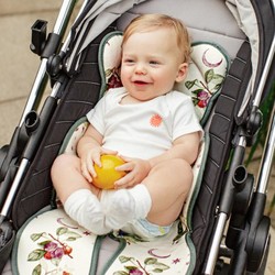婴儿车凉席手推车推车凉席天丝苎麻坐垫夏天新生儿宝宝车垫
