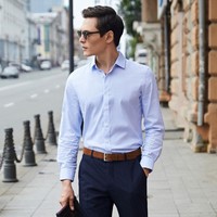 YOUNGOR 雅戈尔 集团旗下CEO春夏季款修身透气商务男士长袖衬衫