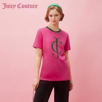 Juicy Couture 橘滋 醒目撞色印花logo短袖女式T恤