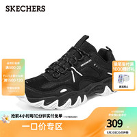 SKECHERS 斯凯奇 野火鞋男子城市户外时尚休闲鞋运动鞋黑色老爹鞋237526 黑色/白色/BKW 39