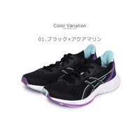 ASICS 亚瑟士 日本直邮ASICS 跑步鞋女式黑色 1012B511 鞋轻便跑步运动低帮蓝色