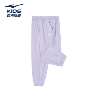 鸿星尔克童装男童套装24年短袖套装短袖九分裤两件套中大童夏季透气 薰衣草紫+浅粉紫 150cm