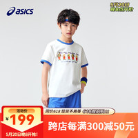 asics/亚瑟士童装2024儿童夏季奥运联名趣味短袖T恤凉感吸汗抗菌