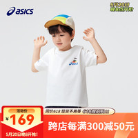 asics/亚瑟士童装2024儿童夏季短袖T恤奥运趣味凉感吸汗抗菌新品