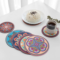 洛得丽 民族风硅胶家用创意隔热餐垫碗盘垫咖啡杯垫