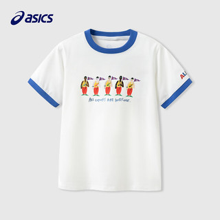 asics/亚瑟士童装2024儿童夏季奥运联名趣味短袖T恤凉感吸汗抗菌 10本白 130cm