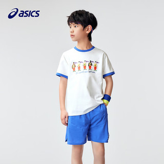 asics/亚瑟士童装2024儿童夏季奥运联名趣味短袖T恤凉感吸汗抗菌 10本白 165cm