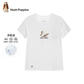 暇步士（Hush Puppies）童装男女童短袖圆领衫儿童短袖舒适柔软透气吸汗不易变形时尚休闲 (E款)冰晶蓝 150cm