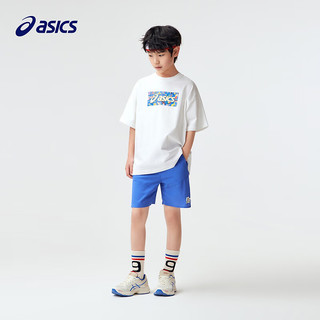 asics/亚瑟士童装2024儿童运动短袖T恤吸汗休闲百搭上衣夏季 10本白 160cm