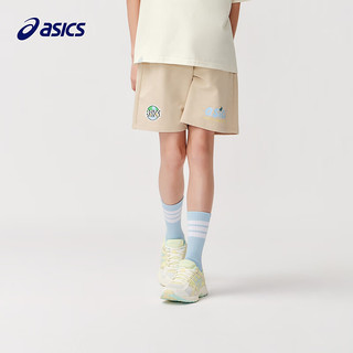 asics/亚瑟士童装2024儿童中裤夏季宽松弹性运动舒适遮热短裤 8858卡其 120cm