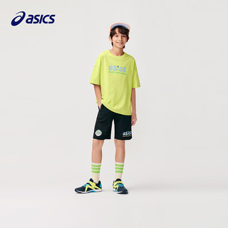 asics/亚瑟士童装2024儿童中裤夏季宽松弹性运动舒适遮热短裤 001黑色 150cm