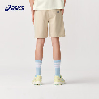 asics/亚瑟士童装2024儿童中裤夏季宽松弹性运动舒适遮热短裤 8858卡其 140cm