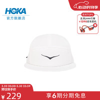 HOKA ONE ONE 中性款春季运动帽PERFORMANCE HAT轻量舒适可调节帽 白色/烟灰 均码